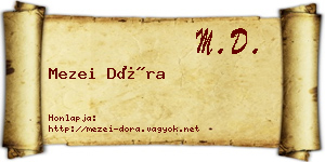 Mezei Dóra névjegykártya