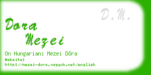 dora mezei business card